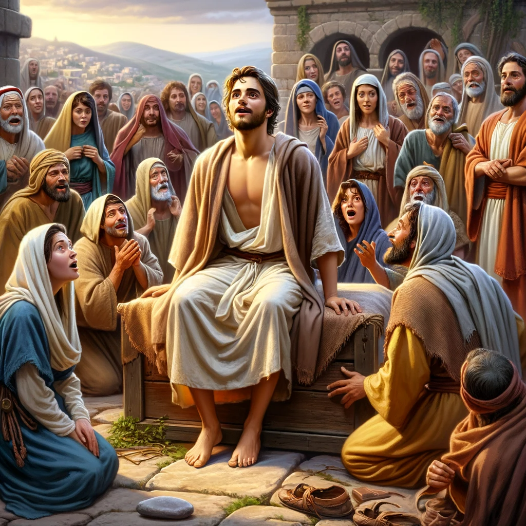 Jesus raises a widows son