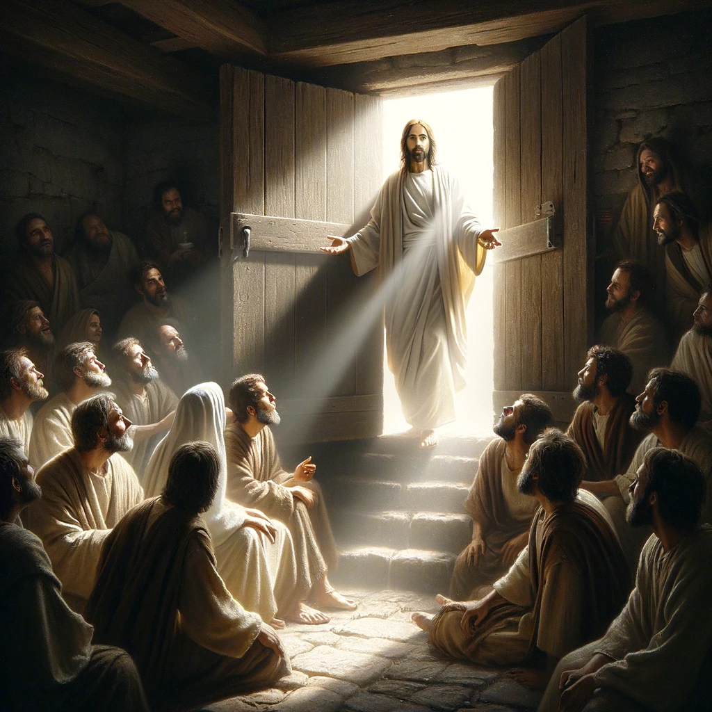 The Risen Jesus appears to his disciples
