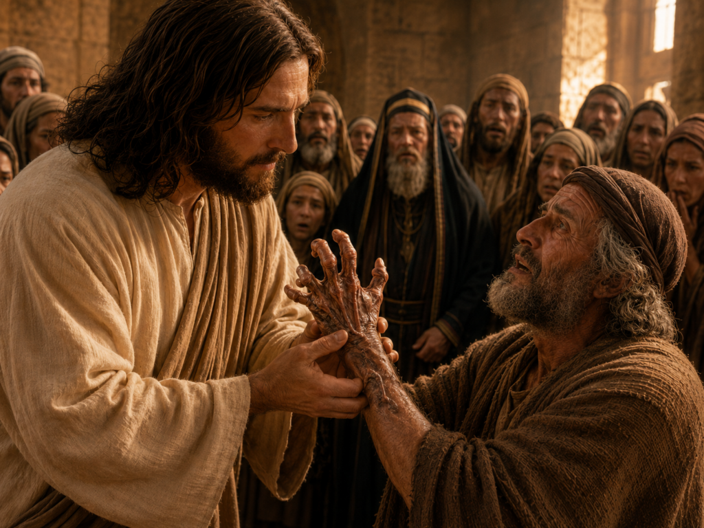 Jesus heals a withered hand